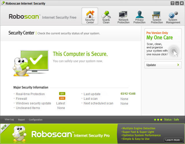 control panel roboscan antivirus software